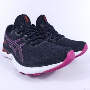 Asics Gel Nimbus 24 Womens 7 Neutral Road Running Shoes Black Pink FF Blast+